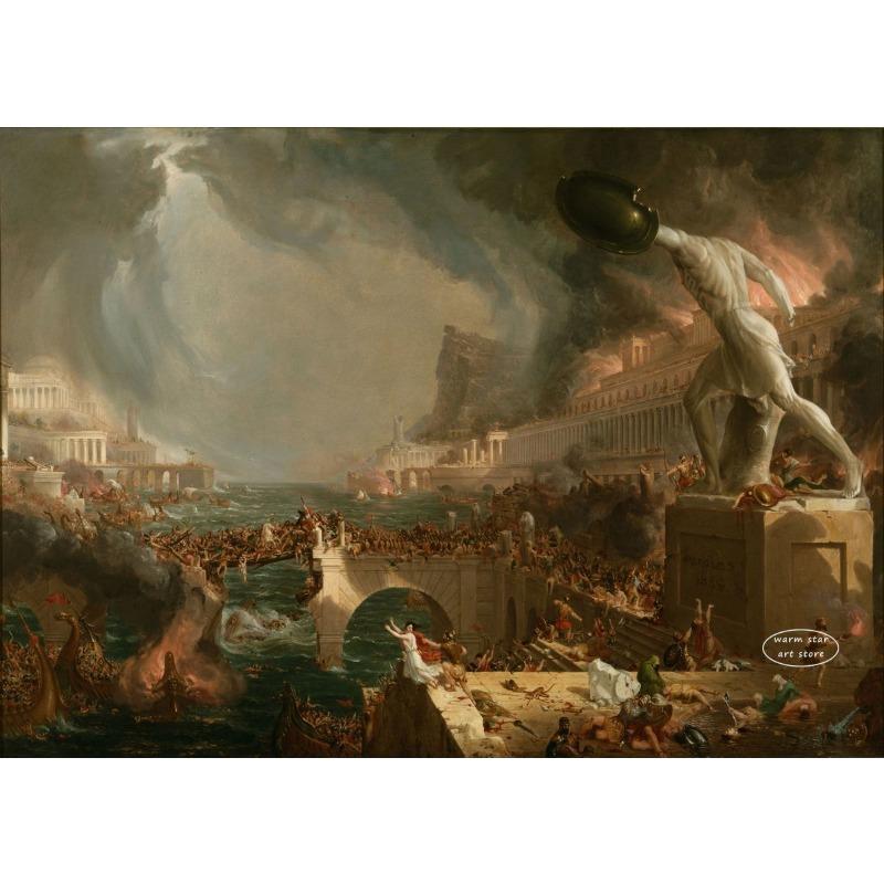 The Course of Empire The School of Athens The Death of Socrates Poster Classics Canvas Painting Poster Living Room Home Decor