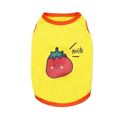 Sleeveless Puppy Tank Top Fruit Printing Cotton Dog Shirts Pet Clothing for Spring Summer Tomato XL