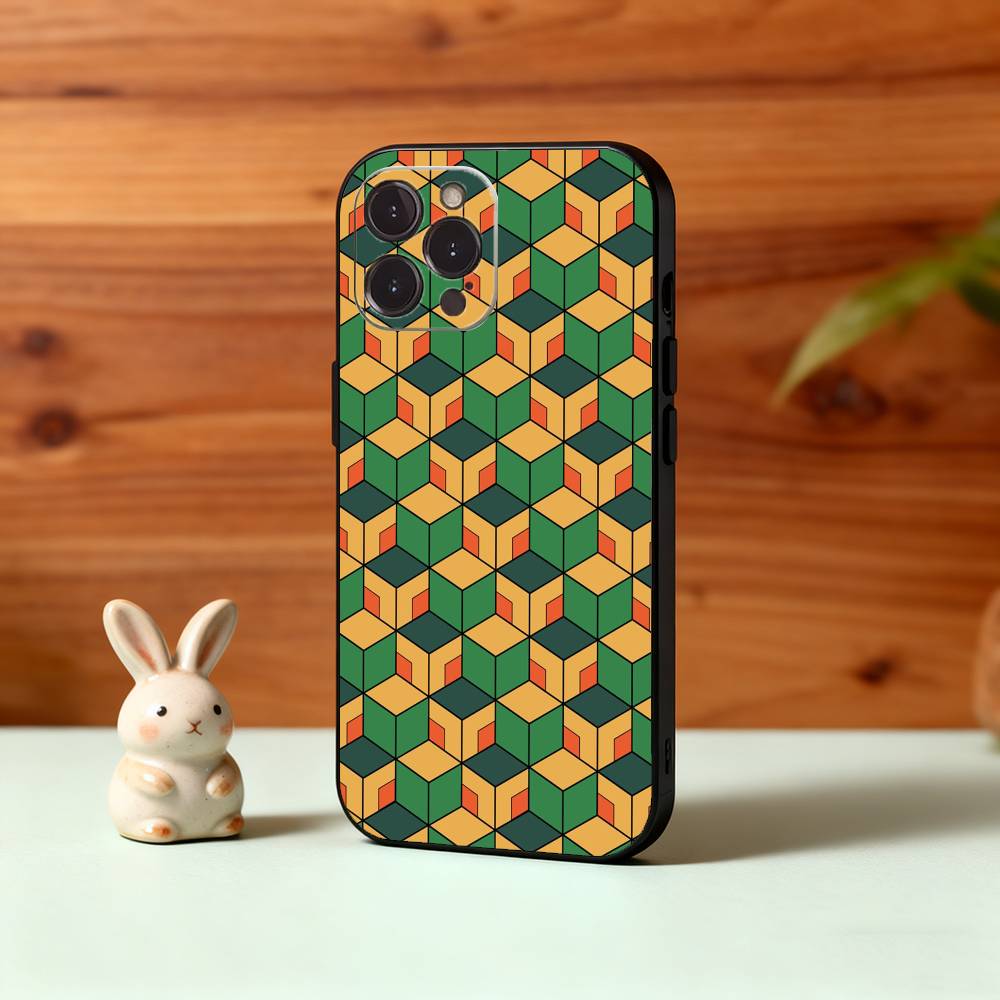 J-Japanese G-Geometric P-Patterns Phone Case For iPhone17 16 15 14 13 12 11 Pro Max Plus,5G Soft Black Case