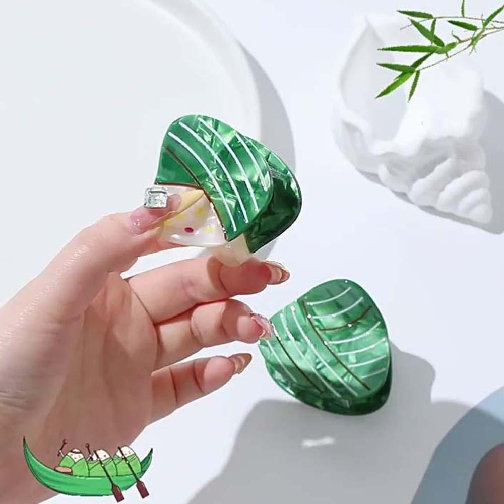 Waterproof Acetic Acid Hair Claw High-Quality Rice Dumpling Hairgrips Gift for Loong Boat Festival