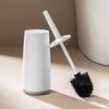 1 Set Soft Bristle Plastic Toilet Cleaning Brush Splash Proof Handle Toilet Brush With Base Bathroom Toilet Cleaning Tools