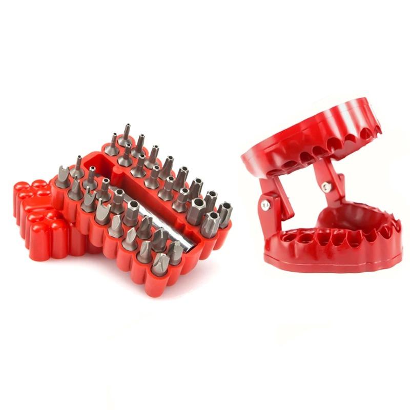 Denture Screwdriver Bit Organizer Holder With Magnetic Base,Drill Bit Holder