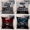 Super Soft Plush Cushion Cover 45x45cm Cartoon Motorcycle Pillowcase Decor Car Printed Pillow Case for Home Sofa Children Room