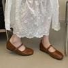 Fashion Female Soft Footwear Buckle Strap Ladies Flats With Shoes 2025 New Fashion Shallow Women Flats Mary Janes Lolita Shoes