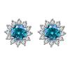 925 Sterling Silver D Color Moissanite Sunflower Stud Earrings - Student Gift