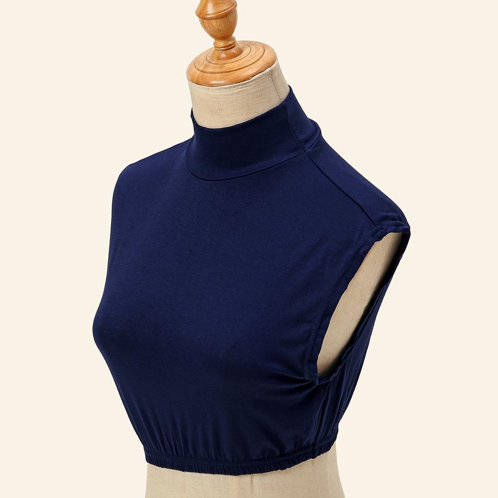 Soft Cotton Modal Inner Neck Cover Solid Color False Collar For Woman Mock Neck Half Top Detachable Collars Neck Free Size