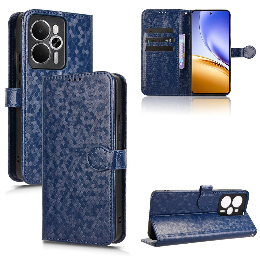 Pro Realme 14 5G Peněženkové pouzdro Vtištěný tečkovaný vzor PU kůže Kryt na telefon