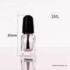 5ml Round Glass Nail Polish Bottle - Small Transparent Empty Set for Gel Polish