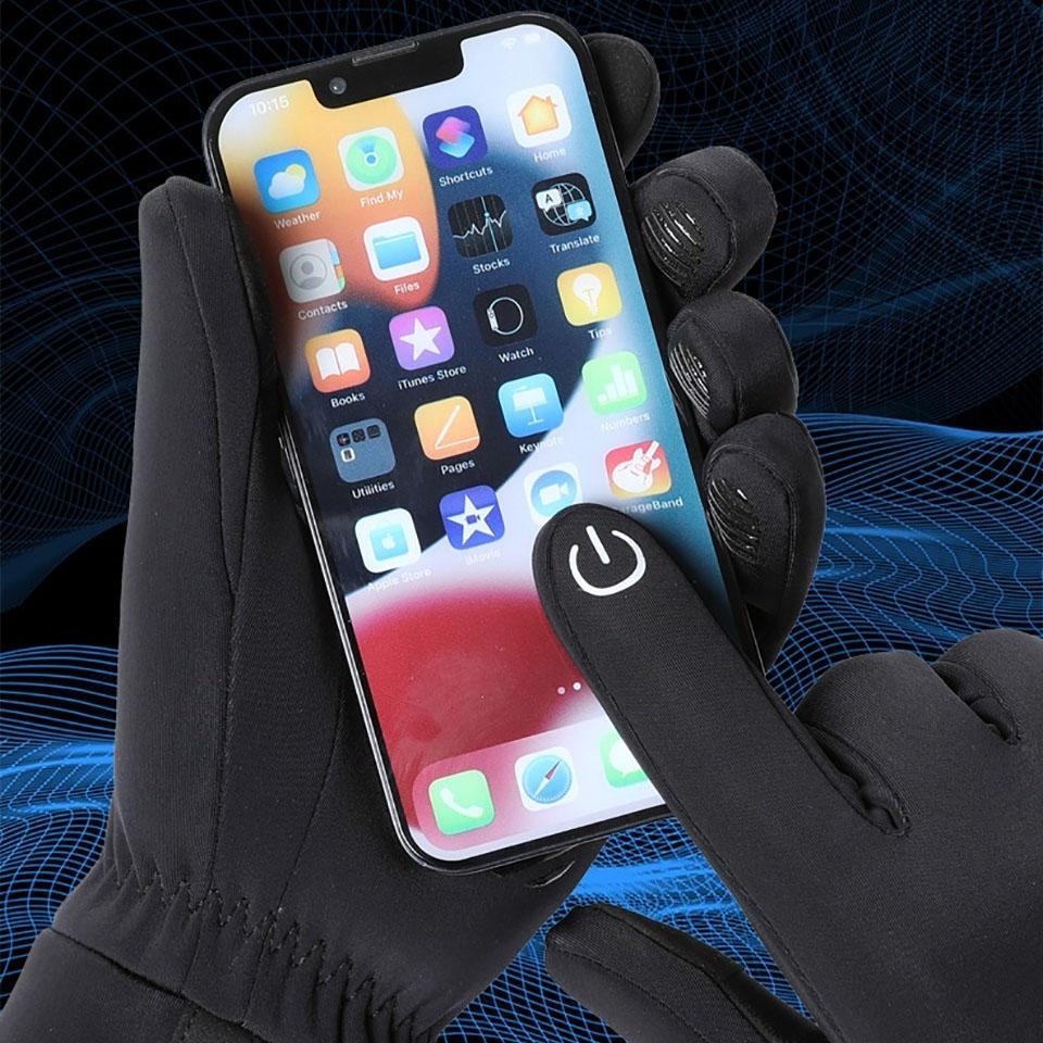 Waterproof Riding Full Finger Gloves for Men Outdoor Motorcycle Riding Touch Screen Anti Slip Gloves Winter Warm Thick Accessory