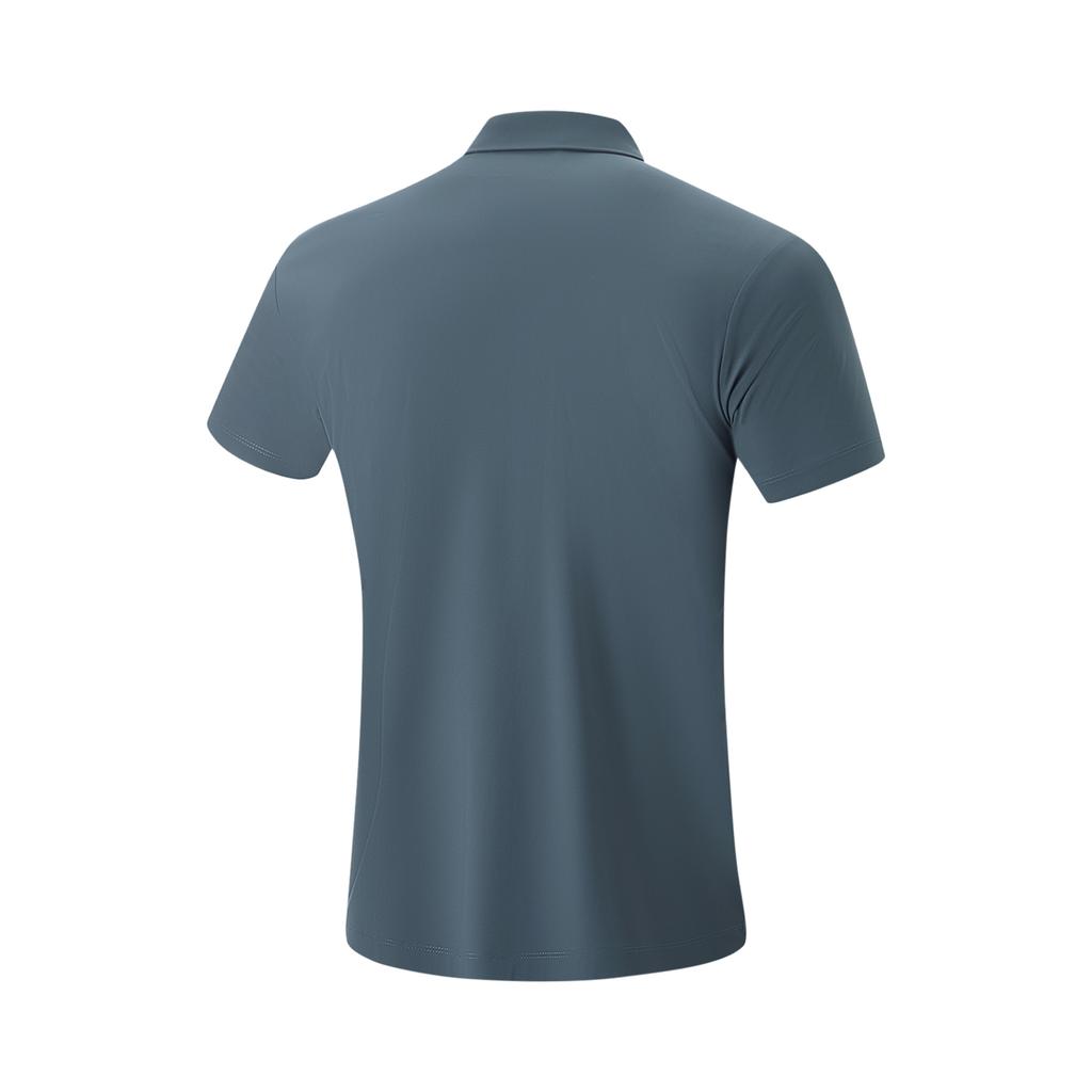Li Ning Fitness Series Solid Color Comfortable Versatile Breathable Casual Sports Polo Shirt Men tops Luo-Dai-Qing APLU003-9