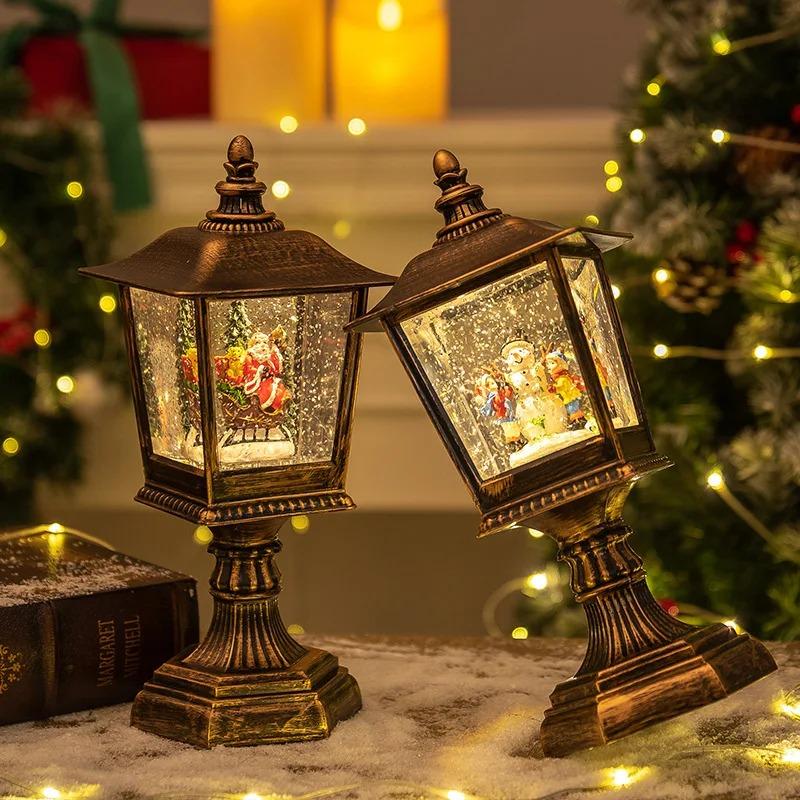 Decorate Christmas decorations, wind lights, luminous house ornaments, creative night lights, electronic candle lights, Christma