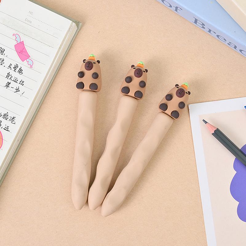 1Pc Cute Capybara Long Rubber Eraser Cartoon Animal Pencil Eraser Kawaii Kids School Office Stationery Gift