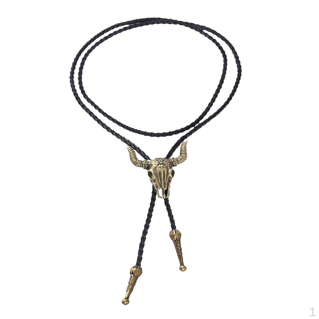 Charm Pendant Bolo Tie Western Cowboy Rodeo Leather