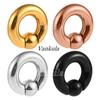 Vankula 2pcs Ear Plug Tunnels 316L Stainless Steel Piercing Captive Hoop Ear Gauges Weights for Flesh Piercing Body Jewelry