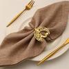Pack of 2 Napkin Rings Christmas Moon and Star Napkins Holder Metallic Napkin Buckle Sophisticated Plating Accessories