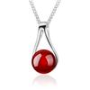 925 Sterling Silver New Woman Fashion Jewelry High Quality Crystal Zircon Pearl Agate Pendant Necklace Length 45CM