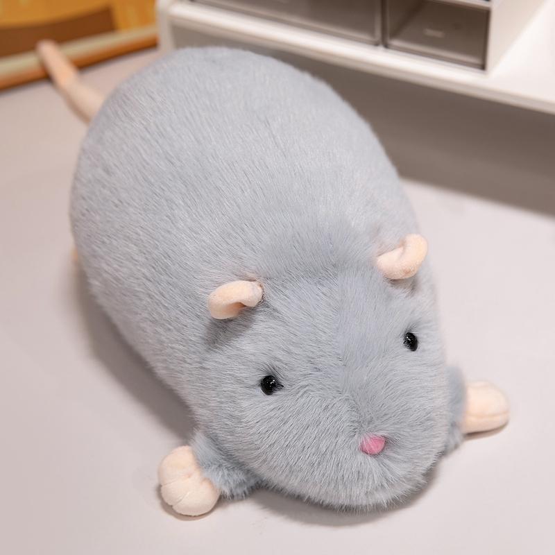 Sehr weiches Ratten-Stofftier Cartoon Weiß Grau Braun Ausgefallene Ratte Tierpuppe Große Größe Flauschige Maus Kuschelkissen Geburtstagsgeschenke