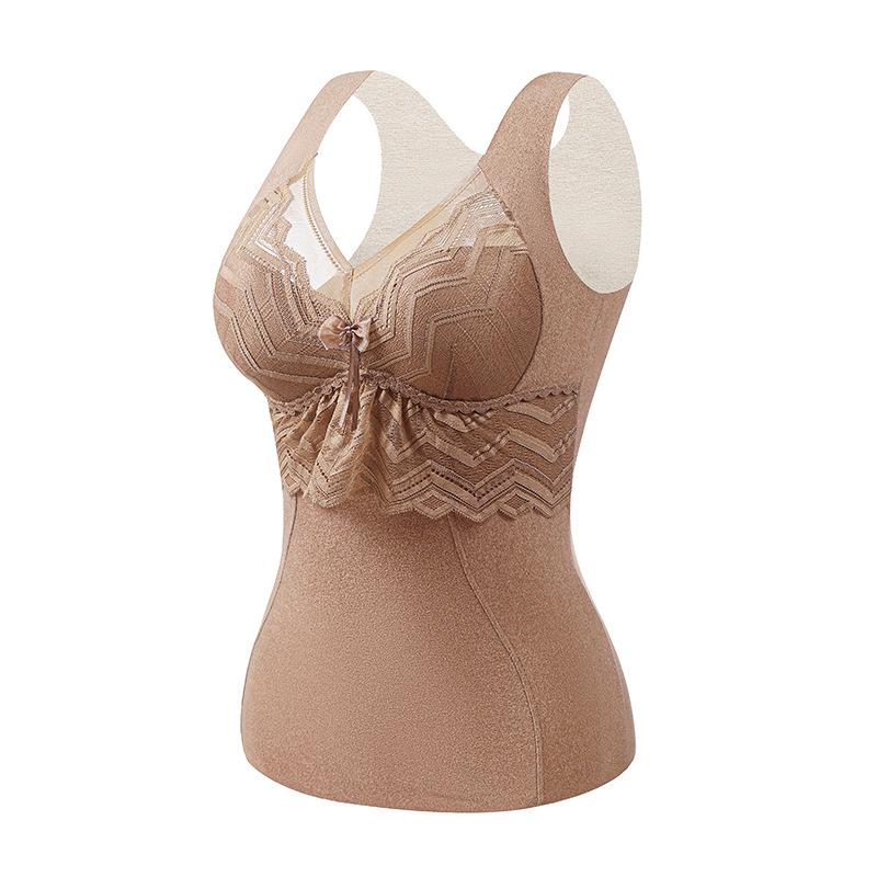 Women's Lace Wool Silk Heated Seamless Slimming Vest