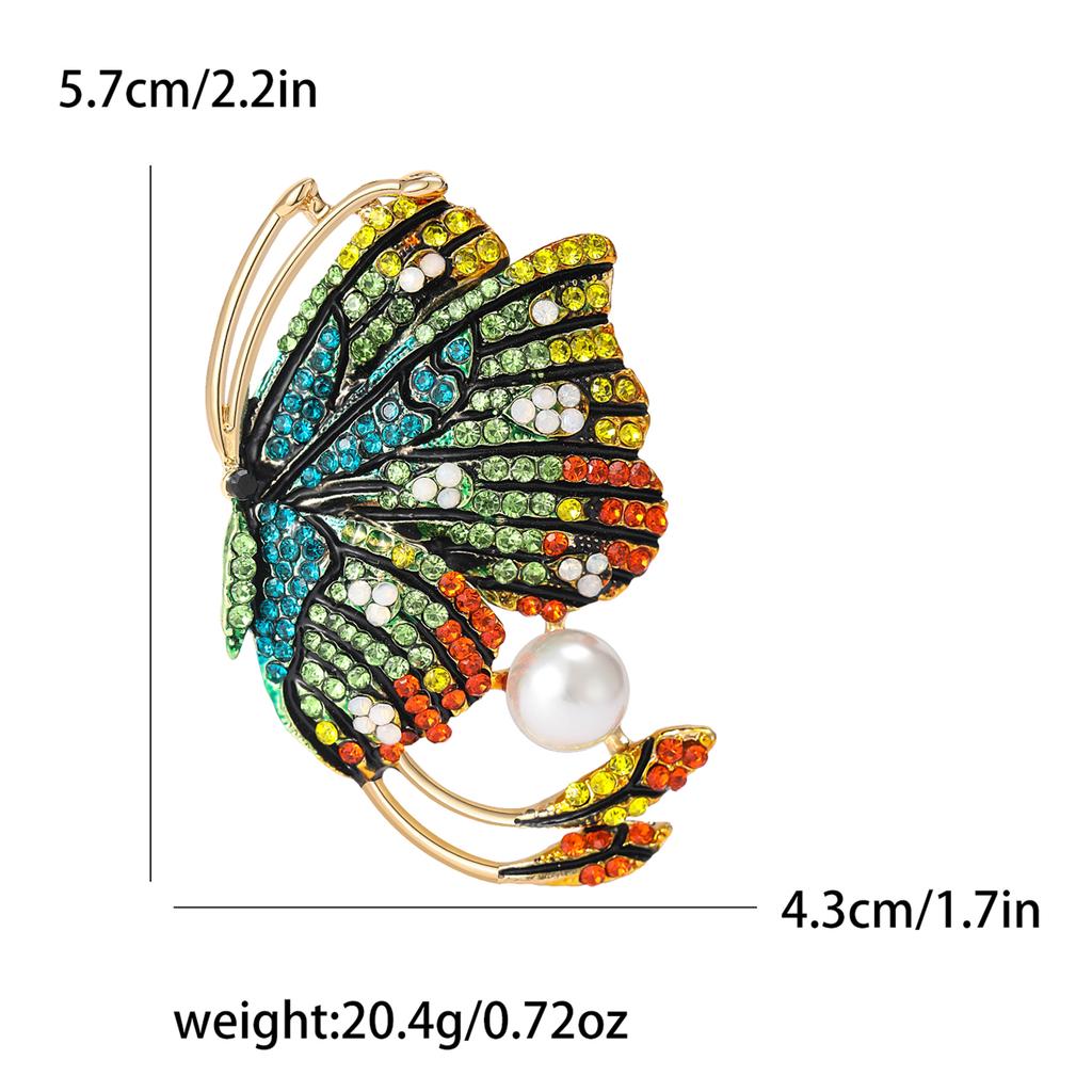 Emalje Sommerfugl Brosjer for Kvinner Unisex Rhinestone Insekt Pins Bankett Fest Ryggsekk Gaver Smykketilbehør