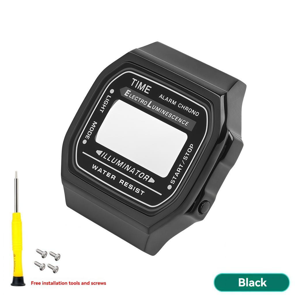 Für Casio A168 Gehäusemodifikation Ganzmetallgehäuse A168WGG-1B A168WEM Armband Lünette Wasserdichter Ring-Kit Massiver Edelstahl Mod-Kit