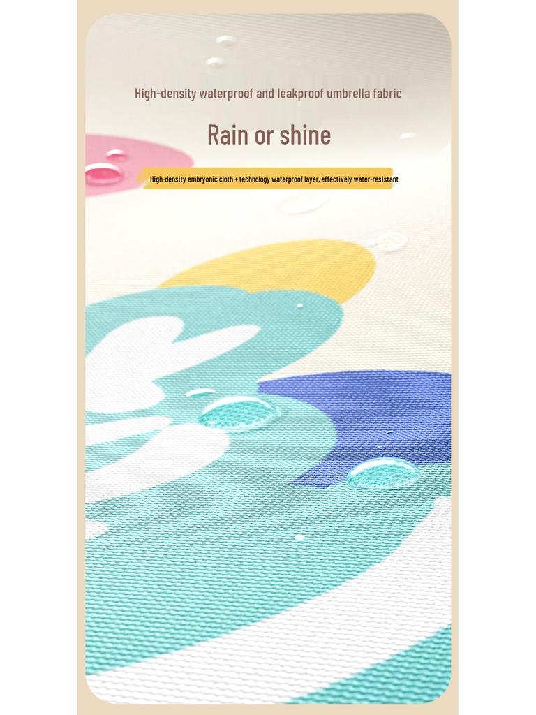 Children's UV Protection Umbrella: Long Handle, Rain or Shine, Reinforced & Enlarged for Elementary Students, Boys & Girls