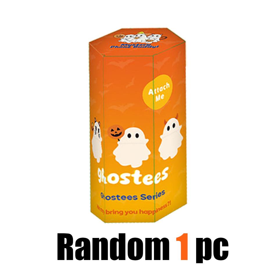 Ghostees Таинственный Телефонный Друг Blind Box Хэллоуин Плюшевый Призрак Милый Коллекционный Подарок для Детей Вечеринка Украшение Стола