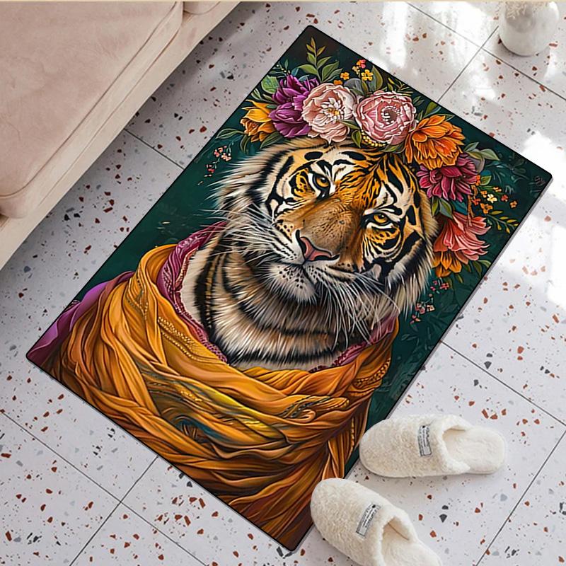 1Pc Flowers Animal Rug - Home carpet Office Decorative Carpet For Living Room Bedroom Door Mat Floor Rug Computer Chair Area Rug