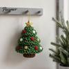 Innen-Weihnachts-Wanddekoration Stoff-Steck-Kunst-Weihnachtsbaumschmuck-Set, DIY 3D-Weihnachtsmann-Baum-Bastelset, Gemütlicher Nachmittags-Bastelspaß, Handgemachter Schneemann, Lebkuchen