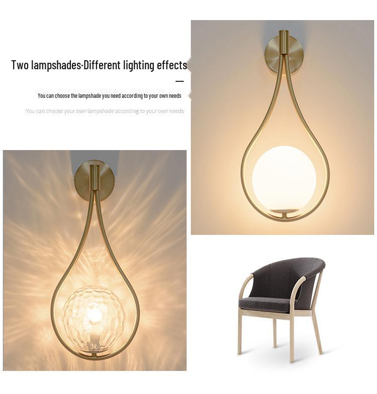 Nordische Gold Wandleuchte: Moderne Eleganz für Wohnzimmer, Schlafzimmer oder Treppenhaus