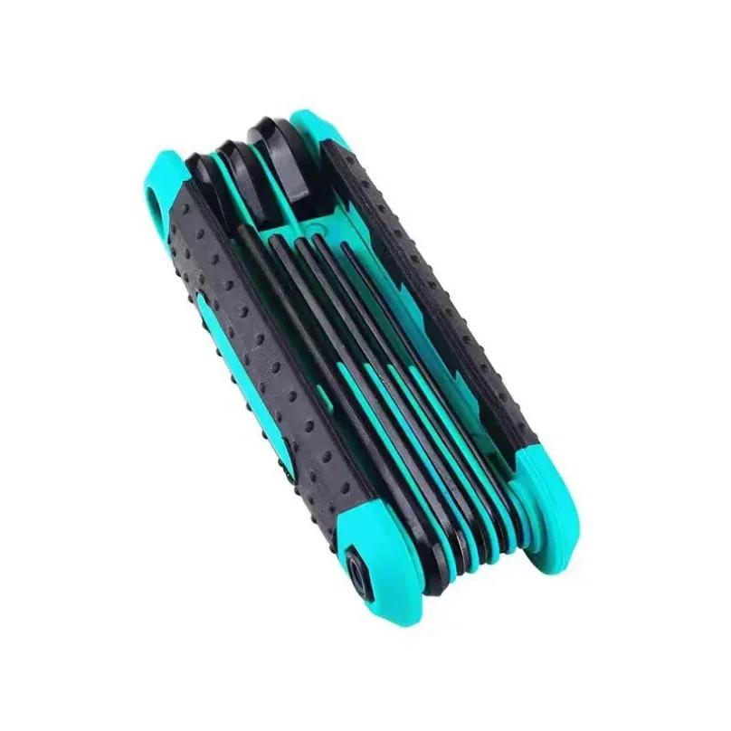Folding Hexagonal Wrench Set Chrome Vanadium Steel Portable Hexagonal Wrench Hexagonal Rod Wrench Multi Functional Tool