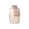 Li Ning Spliced High Neck Loose Zipper Down Vest Men Vest Nude-Pink AMRR043-2