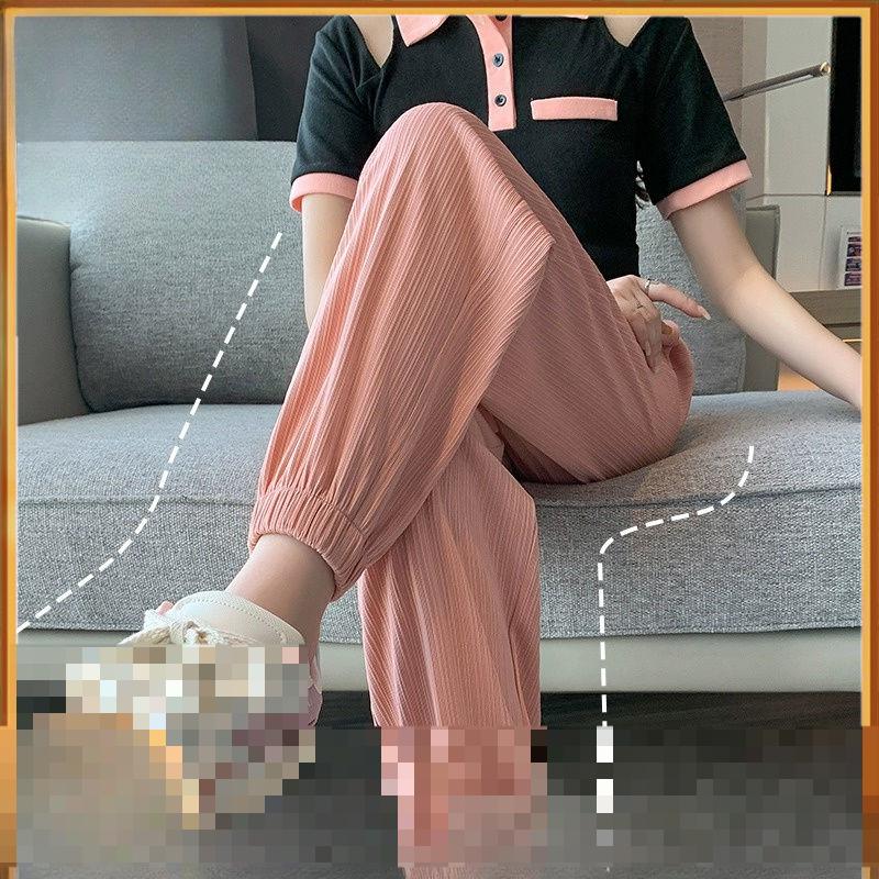 Été Femmes Pantalon Lanterne Décontracté Léger Pantalon de Jogging Anti-Moustiques
