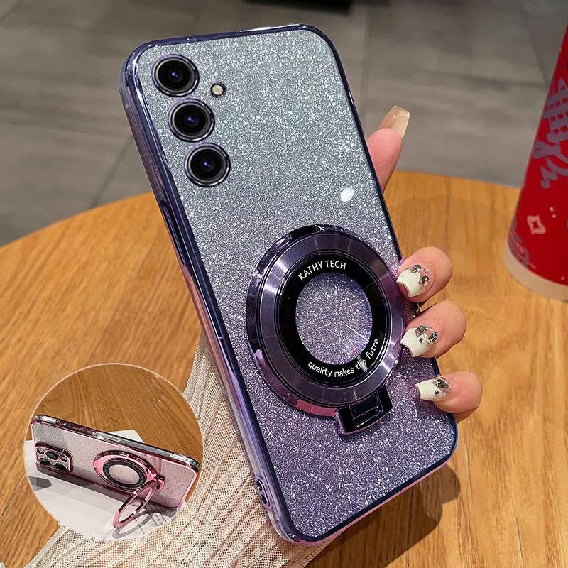 Luxury Magnetic Suction Stand Phone Case for Samsung Galaxy M55 M54 M53 M52 M51 M34 M33 A750 73 72 4G 5G 71 70 55 54 53 52 35 34