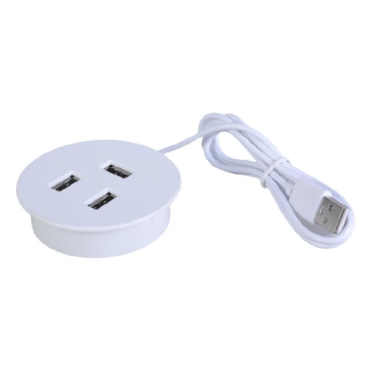

USB Hub 3 Port USB2.0 Desk Grommet Hole 60mm for Streamlined Connection of Mouse and Keyboards 1