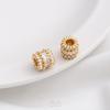 14K Gold-Plated Zircon Spacer Beads for DIY Jewelry