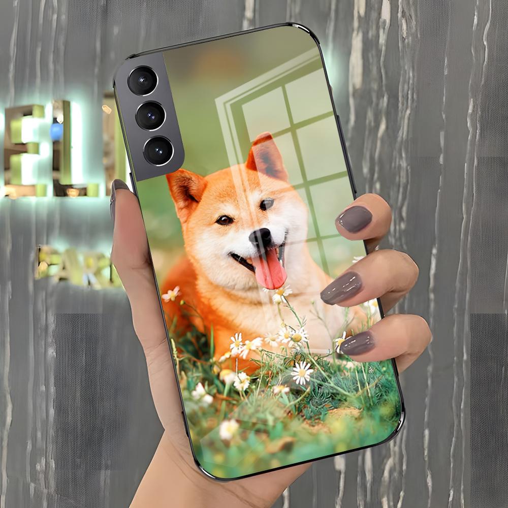 Cute Shiba Inu Phone Case For Samsung A25 A13 A33 5G A54 A36 A35 A56 A52 A14 Shockproof Glass Cover