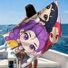 Beach Towel Chibi-style Girl Group Printed Towel Large Quick Dry Sand Free Beach Blanket for Adults Women Men Suit for Fitness
