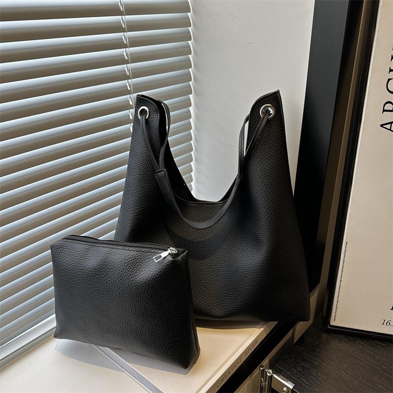 Premium Sense Retro Large Capacity Mother and Child Bag New Casual Versatile Shoulder Underarm Bag Tote Bag Women