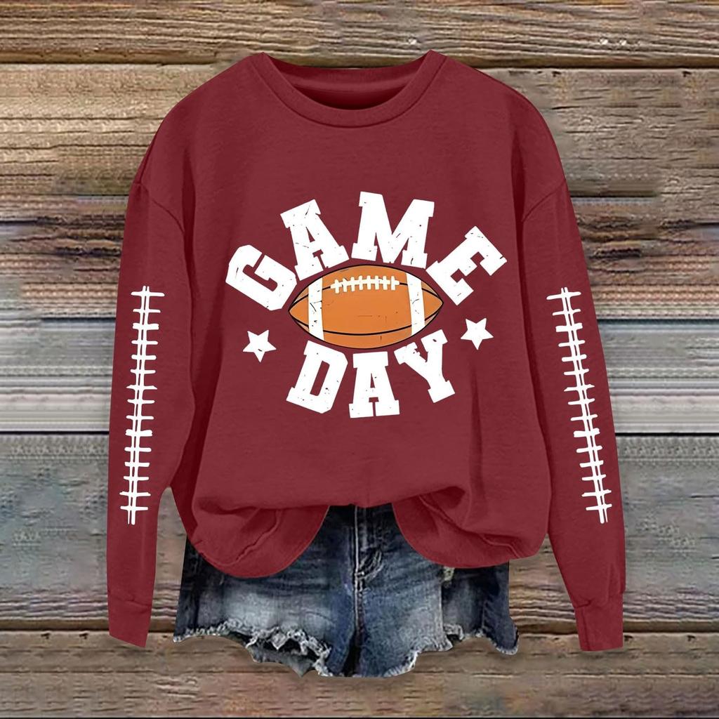 Damers Moderiktiga Och Lediga Långärmade Tryckta Rundhalsade Sportkläder Pullover, Slim Fit T-shirt Topp