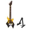 Bass Model Miniature Wooden Simulation Guitar Model Musical Instrument OrnamentsYellow