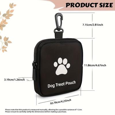 1 Stück Hundetraining-Leckerchentasche mit Reißverschluss - Tragbare Haustier-Snacktasche mit Reißverschluss, Auslaufsicheres Design - Für Hundebesitzer, Trainer