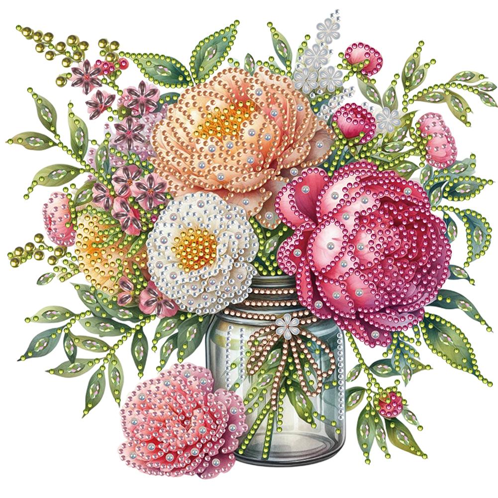 5D DIY Partial Special Shaped Drill Diamond Painting Kit Flower Decor 30x30cm