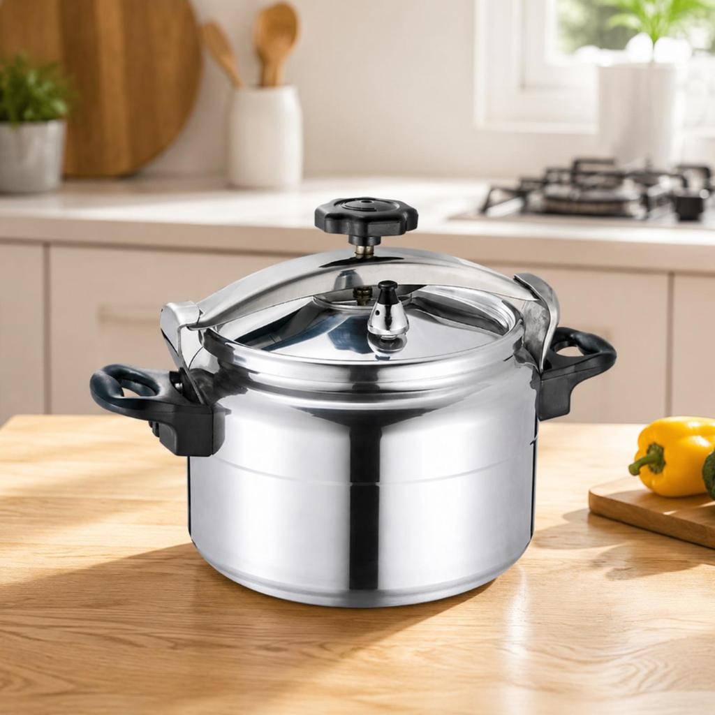 Stovetop Compatible Aluminum Pressure Cooker Heat-Resistant Non-Electric