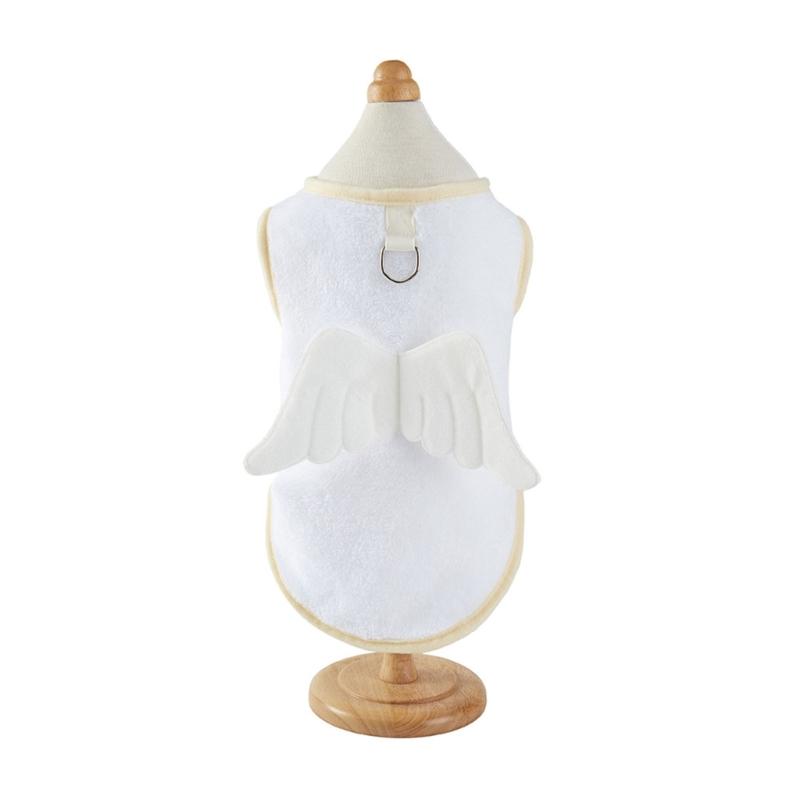 Hundefell Flauschige Einfache Flauschige Weste für Mittlere, Große Hunde Weiche Einfarbige Kleidung Cartoon Flügel Pullover Frühling Pyjama