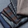 Men's British Pattern Pocket Square - Suit Wedding Banquet Accessory, Polyester Cotton Handkerchief.