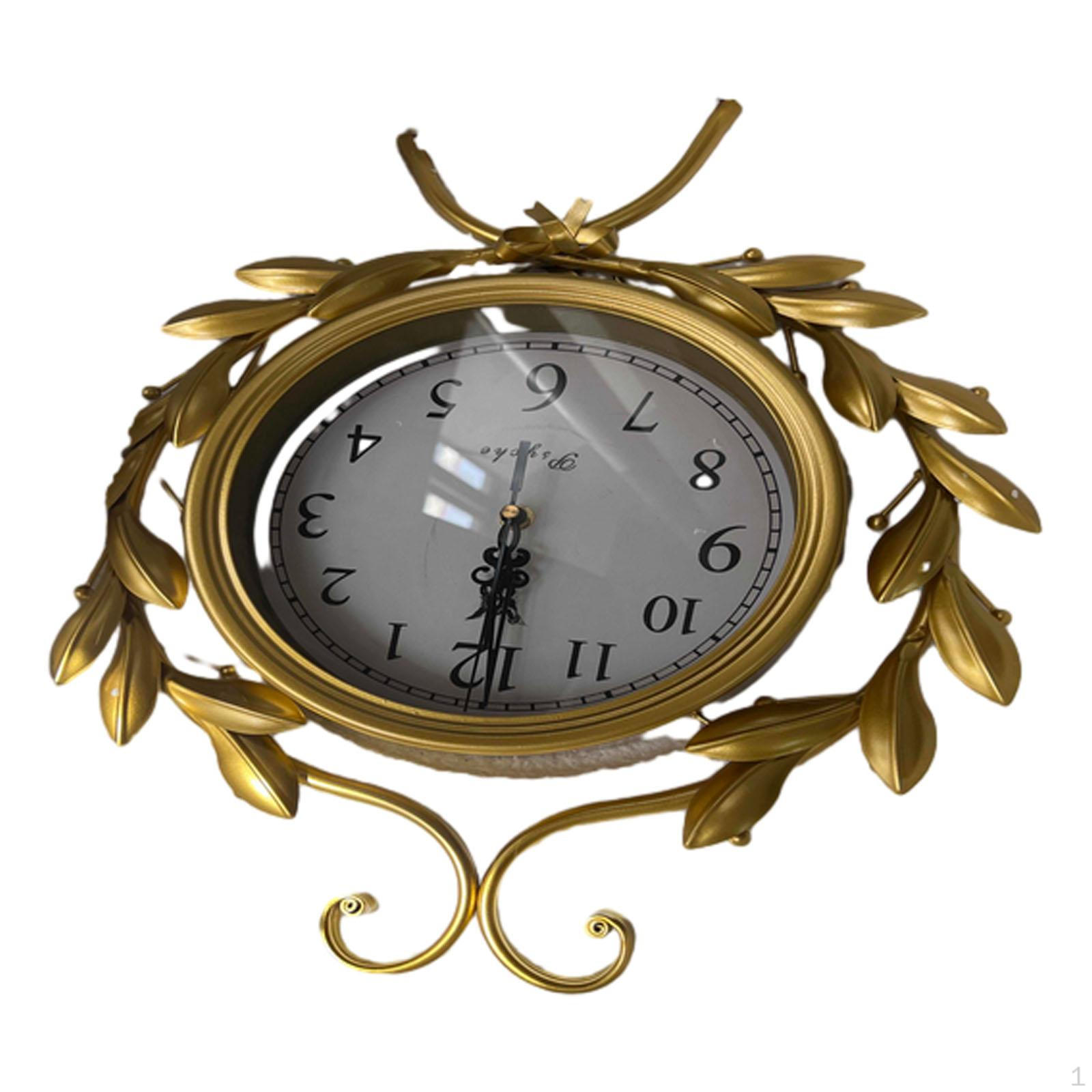 

Современные настенные часы, стильный домашний акцент, бесшумные тикающие часы для жилого пространства золотистый