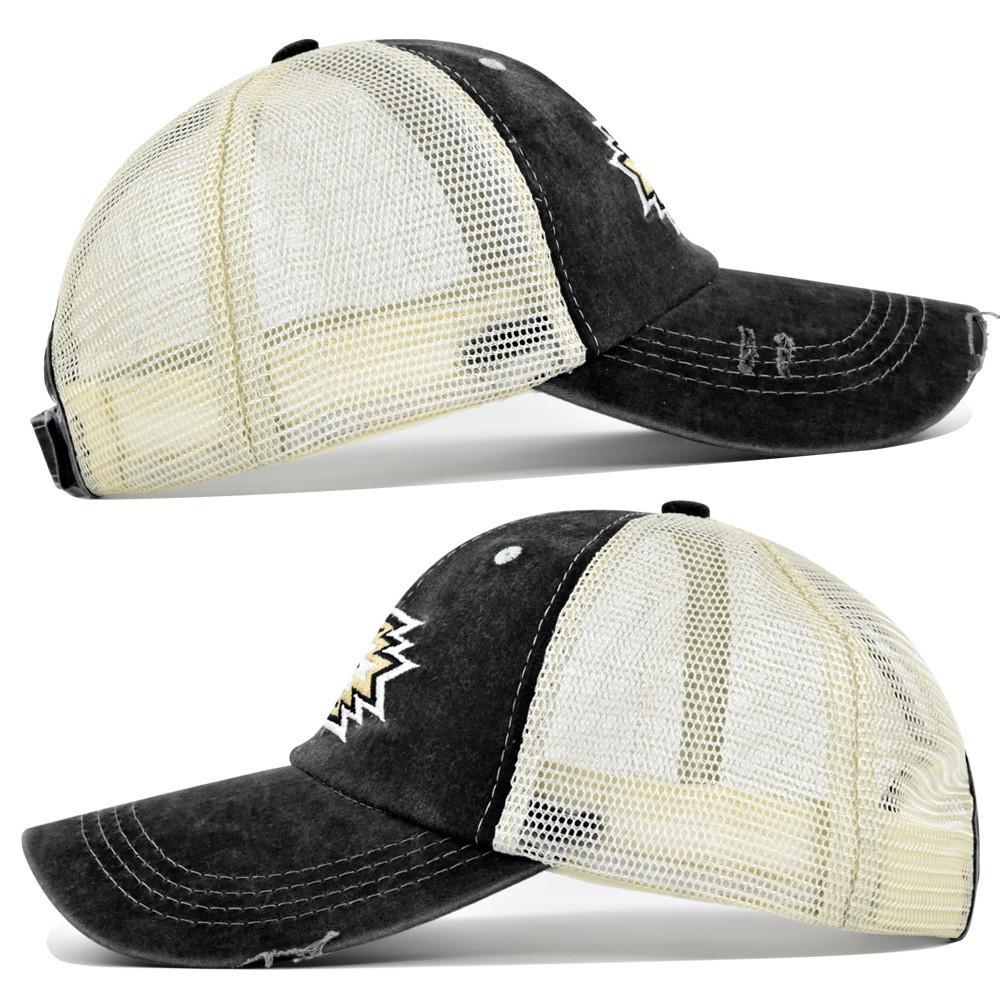 Embroidered Baseball Cap With 3d Embroidery Duck Tongue Cap Wide Brim Sunshade Elastic Ponytail Cap