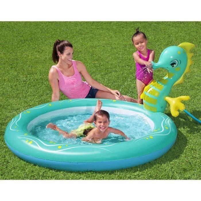 Piscine Gonflable - Bestway - Sea Horse - Ronde - 2,95 M X 1,60 M - Pour Enfants