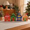 12pcs Handheld Christmas House Shaped Gift Box 4 Colors Handheld Gift Box  Party Favor