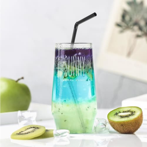 Garneck Disposable Straws, Black, 200 Straws, 21cm Long, Flexible Plastic, for Home and Commercial Use